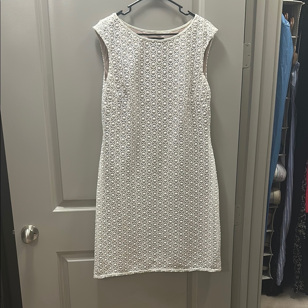 Jessica Howard White Sleeveless Sheath Mini Dress